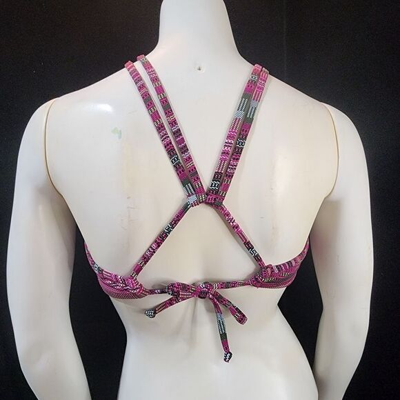 NWT Francesca's Striped Bikini Top (M) - Picture 6 of 7